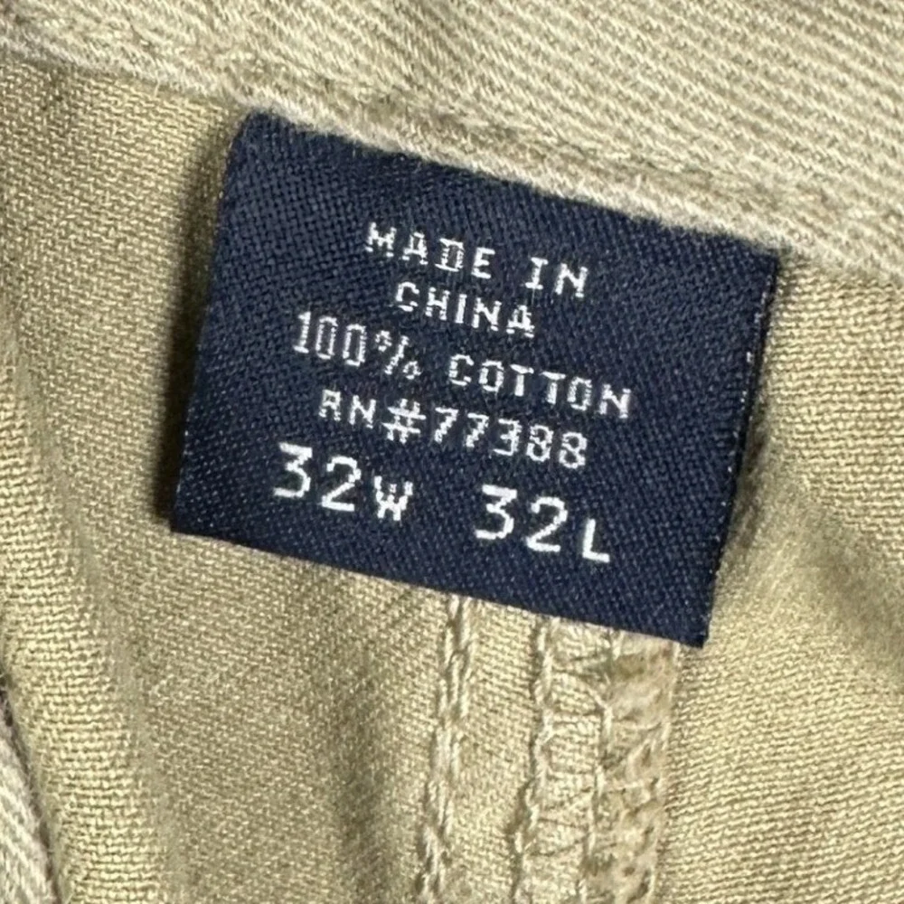 J Crew Pants Mens 32X32 Tan Cargo Utility Workwear Flat Front Straight Pockets